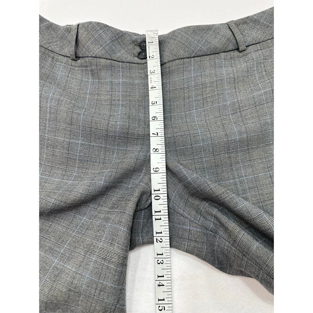 NWT LOFT Marisa Gray Plaid Wool Cuffed Trouser Pants Women’s Size 10 - Picture 9 of 13